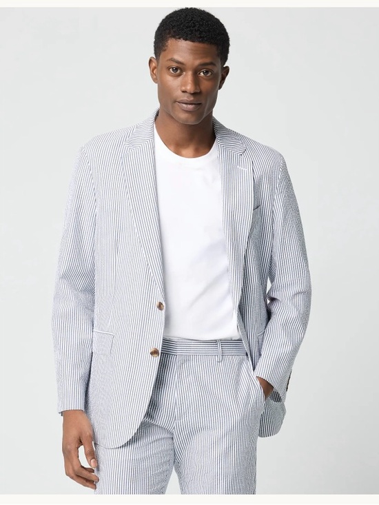 J. Crew Other - J. Crew Ludlow Fit Blue and White Seersucker Suit Jacket